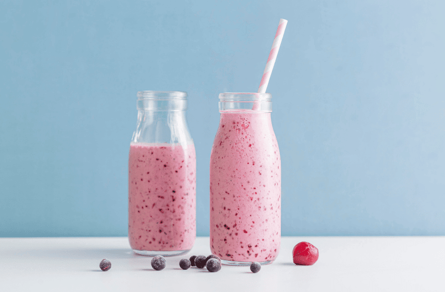supliment cu colagen pudra in smoothie