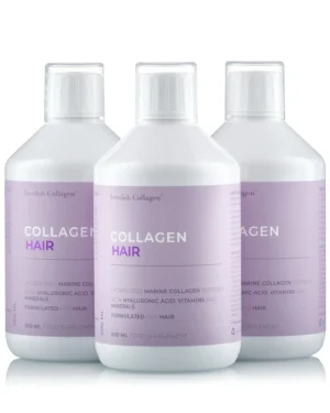 Colagen Hair (din Peste) - Lichid, Hidrolizat Tip 1 si 3 cu 2500 mg - Oferta 3 Sticle