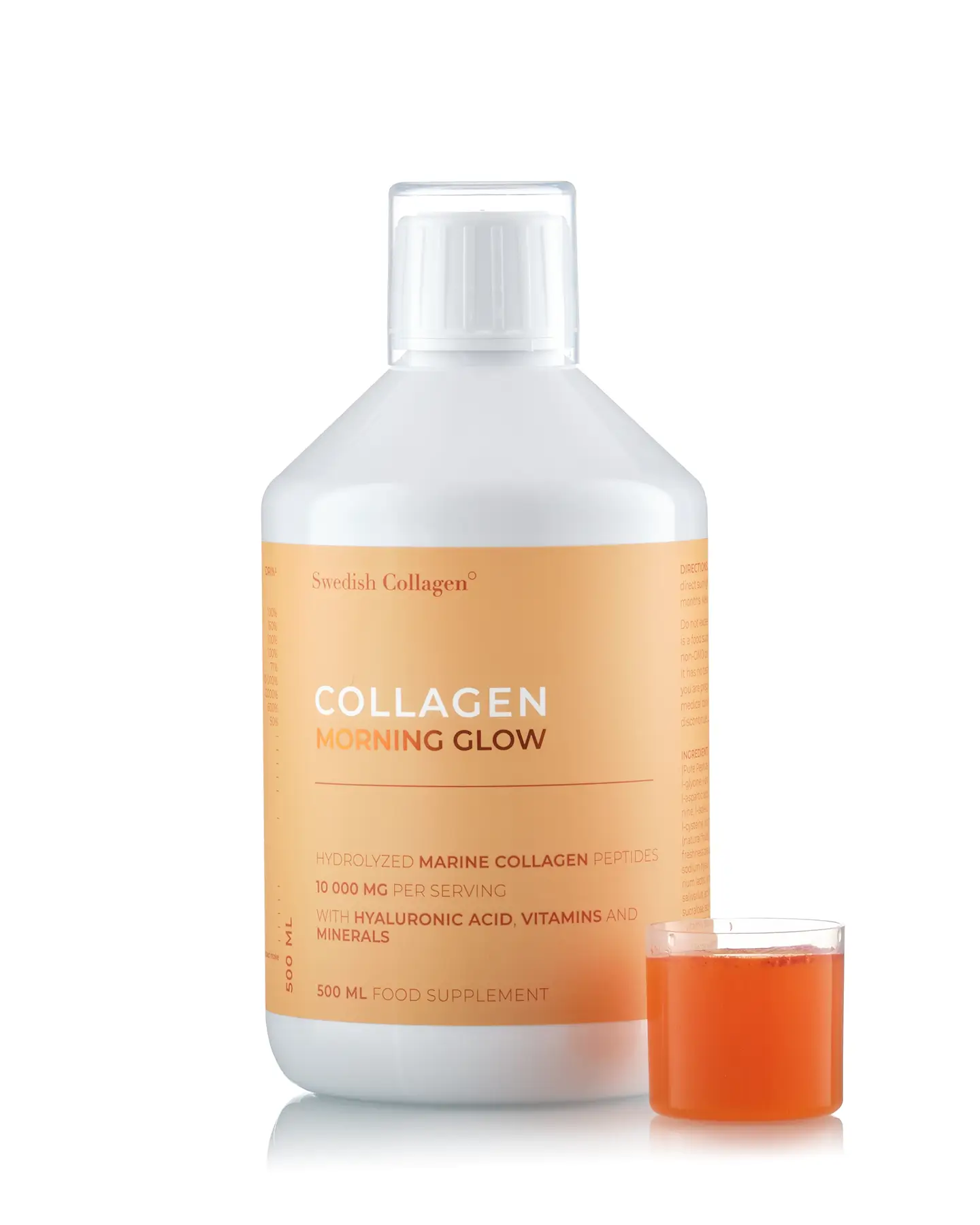 Colagen Morning Glow (din Peste) - Lichid, Hidrolizat Tip 1 si 3 cu 10.000 mg + Acid Hialuronic 25 mg + Retinol 800 mcg + Biotina 5000 mcg + Probiotice + MSM + Siliciu + Vitamine - 500 ml 4 Colagen Morning Glow (din Peste) - Lichid, Hidrolizat Tip 1 si 3 cu 10.000 mg + Acid Hialuronic 25 mg + Retinol 800 mcg + Biotina 5000 mcg + Probiotice + MSM + Siliciu + Vitamine - 500 ml