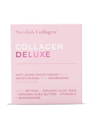 Crema de noapte cu Retinol Gama Colagen Deluxe imbunatatita cu Aloe Vera, Unt de Shea, Vitamina E si Niacinamide