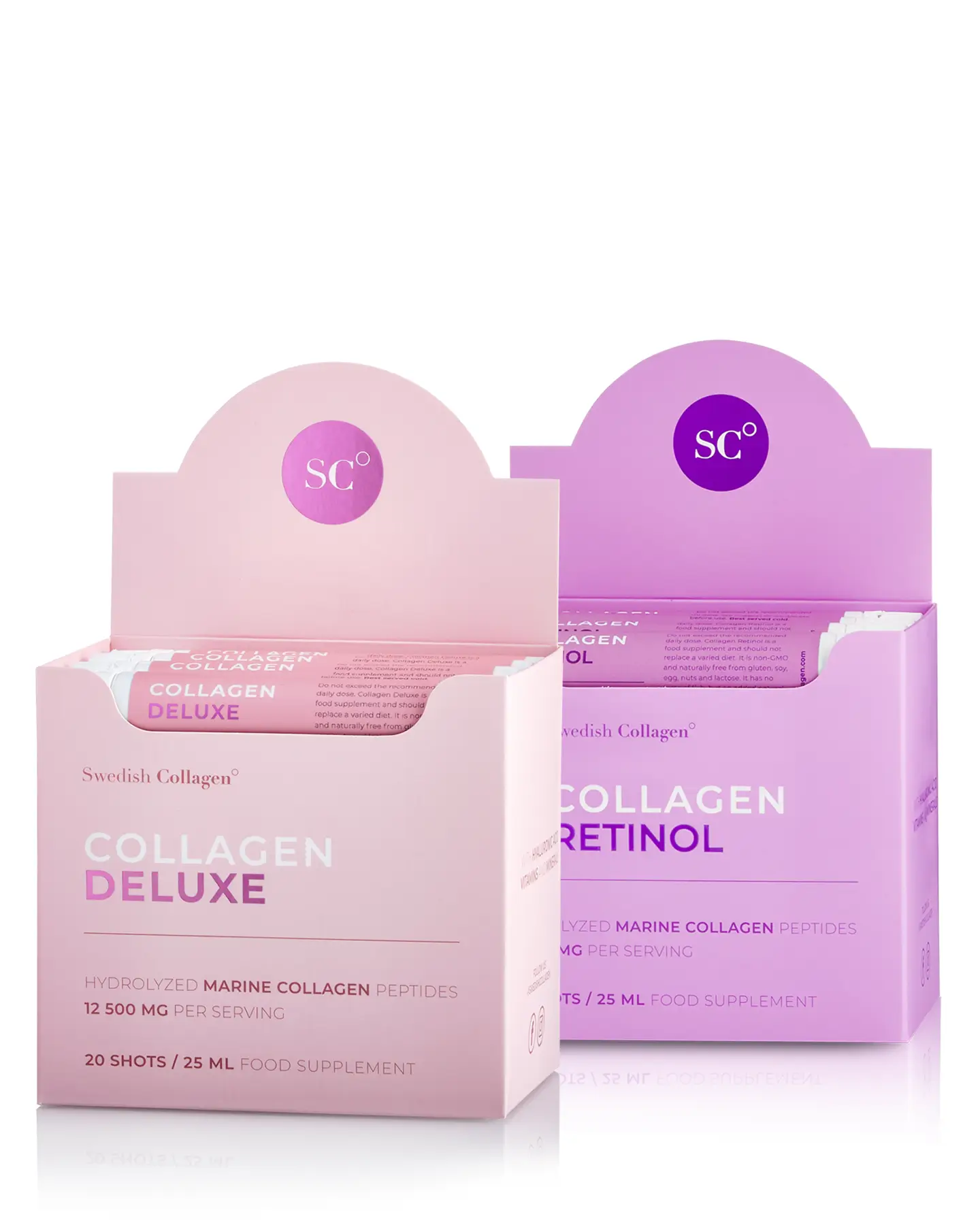 Pachet Extreme Radiance Duo cu Colagen Retinol 20 Fiole + Colagen Deluxe 20 Fiole 1 Pachet Extreme Radiance Duo cu Colagen Retinol 20 Fiole + Colagen Deluxe 20 Fiole