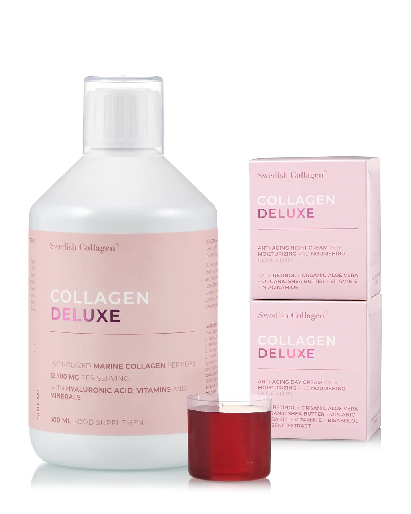 Super Pachet Deluxe Radiance cu Colagen Deluxe 500ml + Pachet Creme Retinol zi si Noapte 1 Super Pachet Deluxe Radiance cu Colagen Deluxe 500ml + Pachet Creme Retinol zi si Noapte