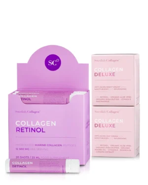 Super Pachet Retinol Power cu Colagen Retinol 20 Fiole + Pachet Creme Retinol Zi si Noapte