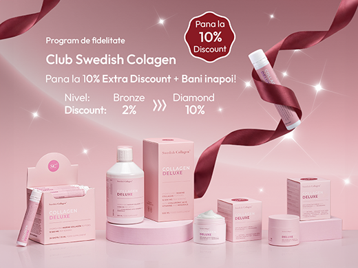 Clienta Swedish Colagen care beneficiaza de reduceri prin programul de fidelizare